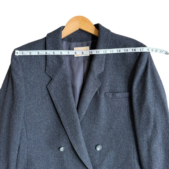 Pendleton Womens Vintage Wool Dark Grey Double-Brest Blazer Size 14 - Picture 8 of 14